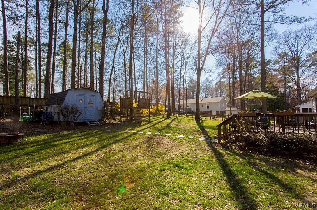 4716 Wedgemere Road Chesterfield, VA 23832 - Photo 18 of 18 a backyard of a house with barbeque oven table and chairs