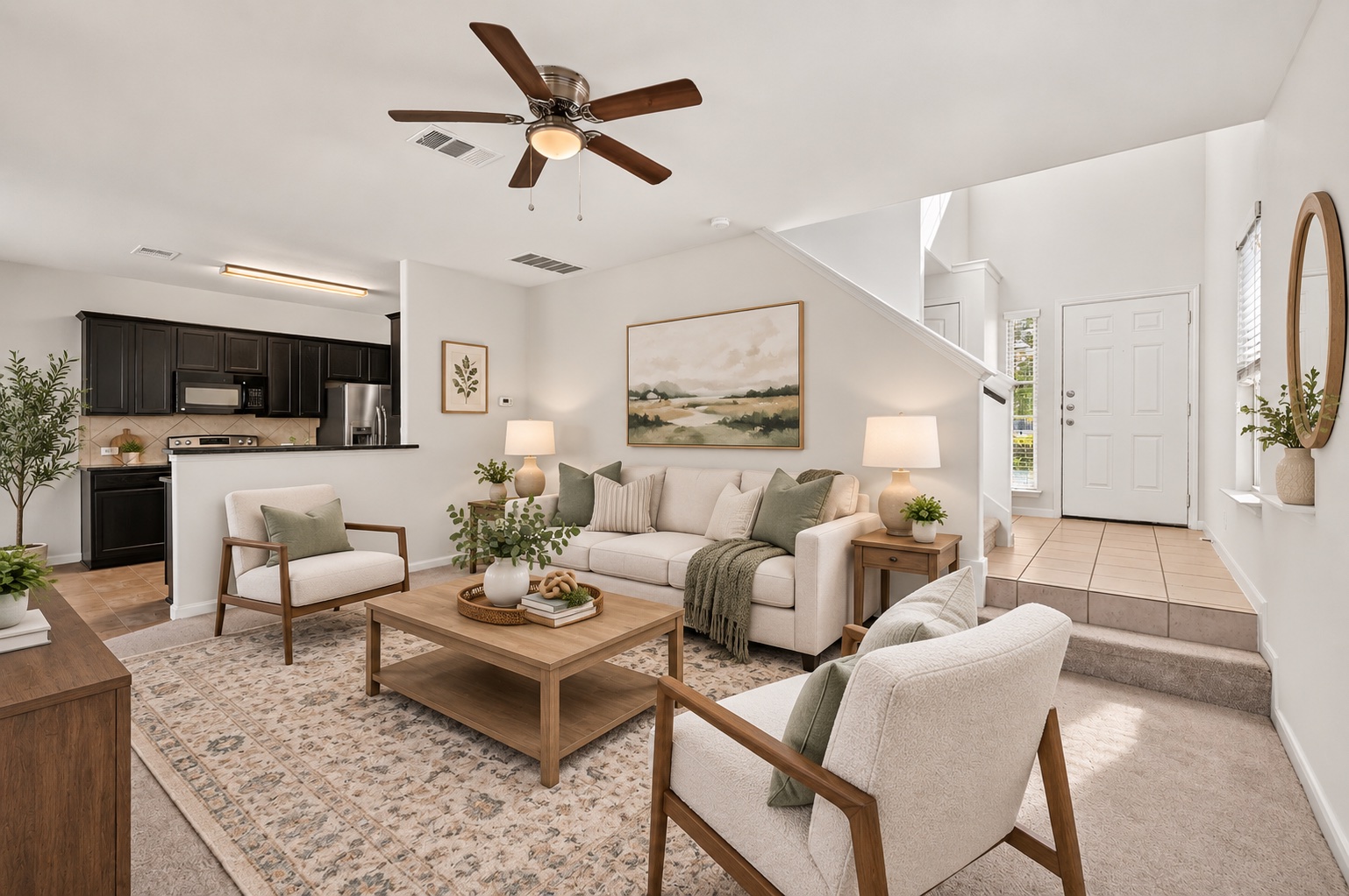 504 Old Peak Road Georgetown, TX 78626 - Photo 25 of 25 An open floorplan seamlessly connects the comfortable living area with the kitchen.