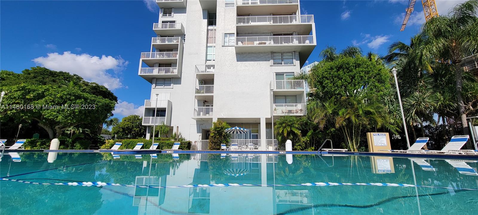 a view of a building with garden