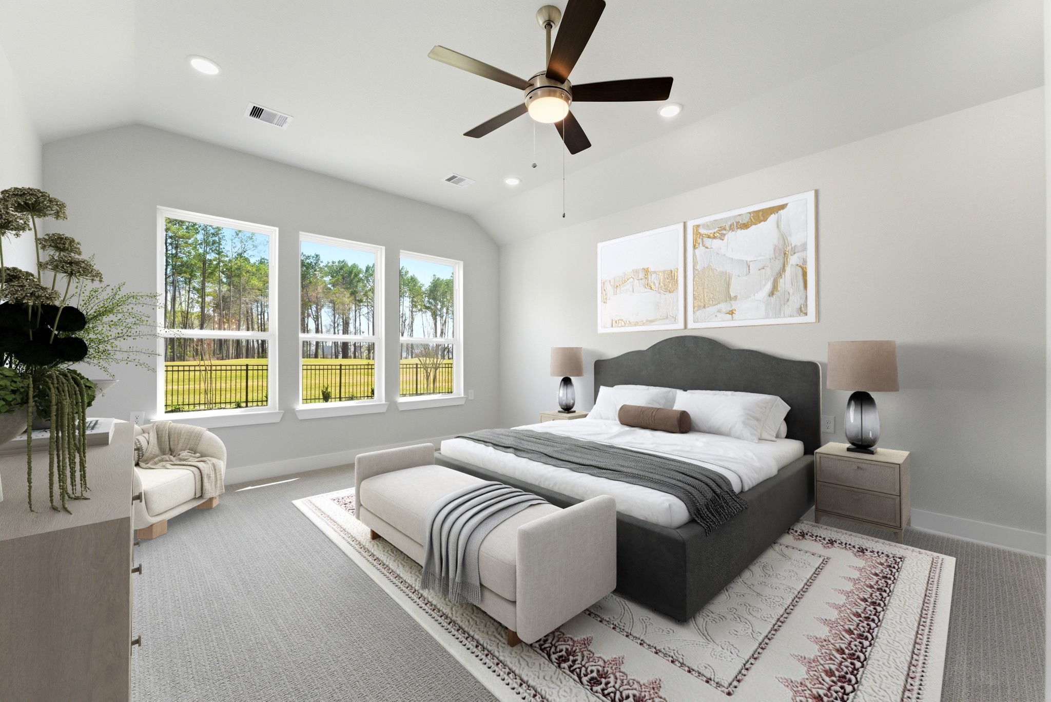 21807 Victory Green Way Porter, TX 77365 - Photo 13 of 50 a spacious bedroom with a large bed and a large window