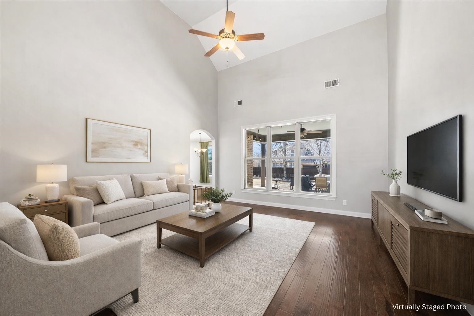 4443 Fleming Road Collierville, TN 38017 - Photo 11 of 40 a living room with furniture a flat screen tv and a window