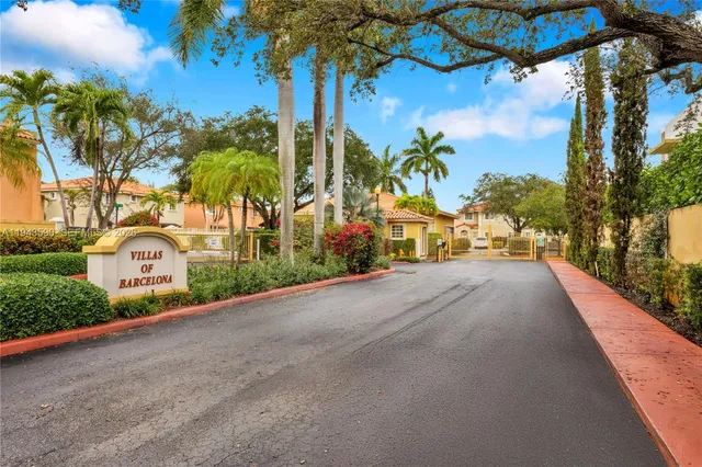 a view of a street with a palm tree