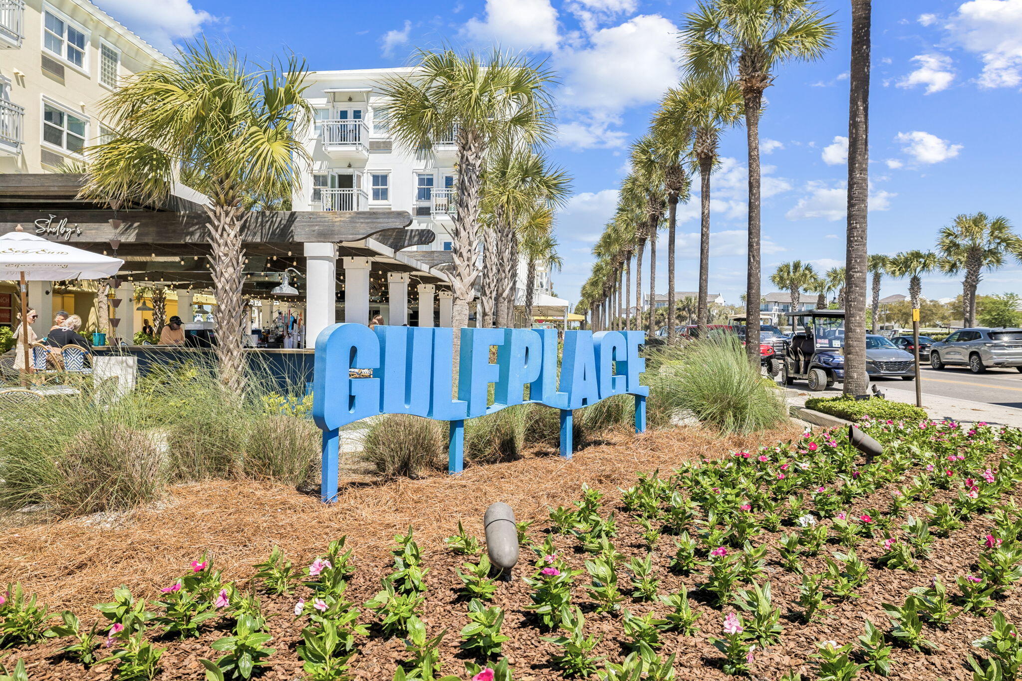 144 Spires Lane, Unit 207 Santa Rosa Beach, FL 32459 - Photo 38 of 49 Palm Lined Gulf Place Town Center
