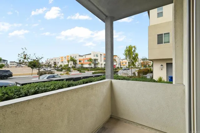 a view of balcony with city view