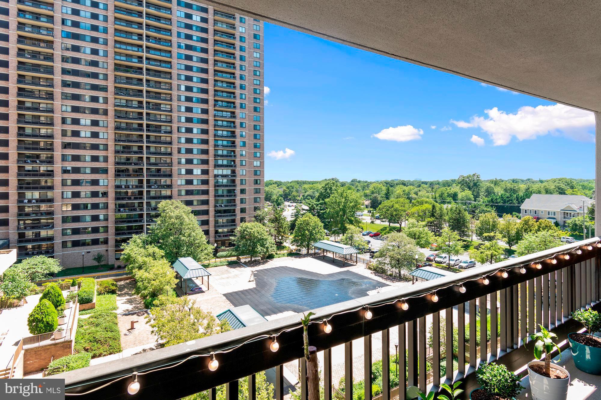 5505 Seminary Road, Unit 618N Falls Church, VA 22041 - Photo 19 of 26 Balcony overlooks Pool