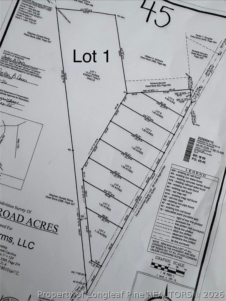 Lot 1 Fairley Road Maxton, NC 28364 - Photo 2 of 2 Lot 1 - Survey