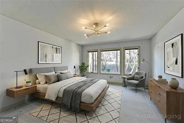 a view of a hallway with staircase