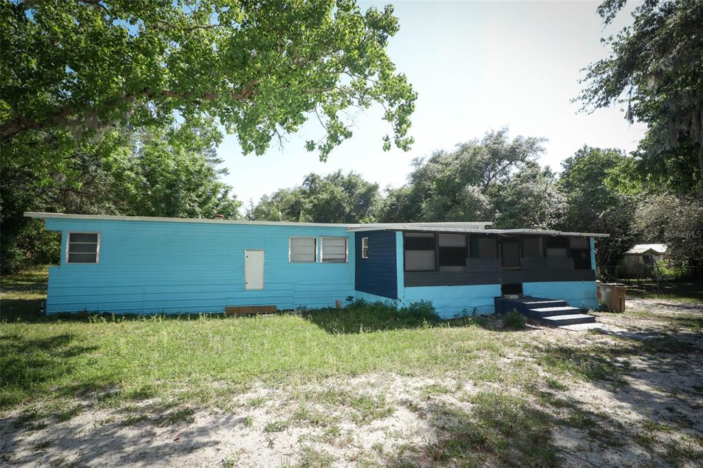 a backyard of a house