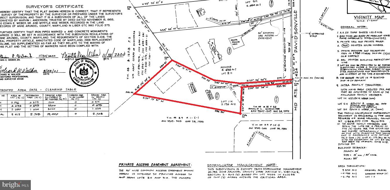 2572 Davidsonville Road Gambrills, MD 21054 - Photo 23 of 23 Plat