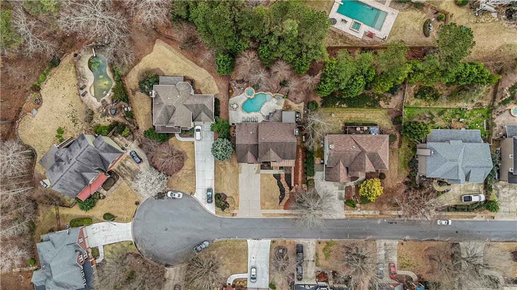 860 Valley Drive Canton, GA 30114 - Photo 57 of 62 an aerial view of a house with a yard