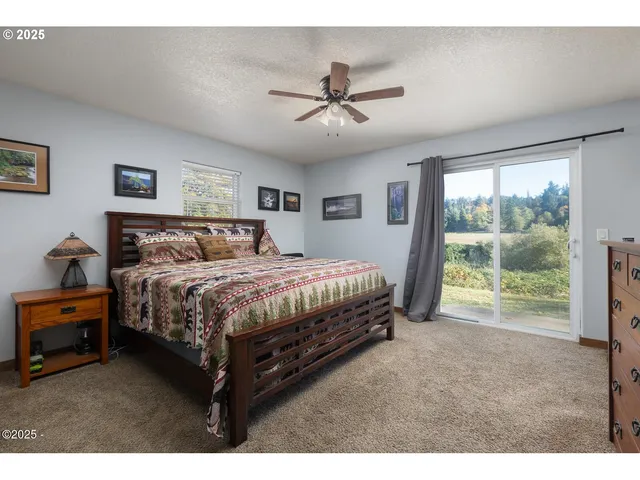 a view of a room and a large window