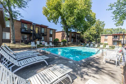 a front view of a building with street