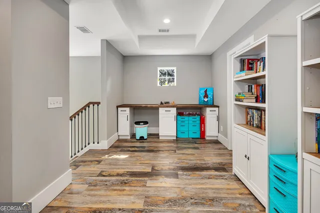 a view of a yard with trees