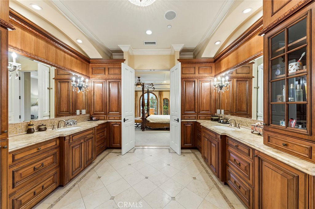 367 Monterey Pines Drive Arcadia, CA 91006 - Photo 39 of 74 a large kitchen with a large counter top sink and stainless steel appliances