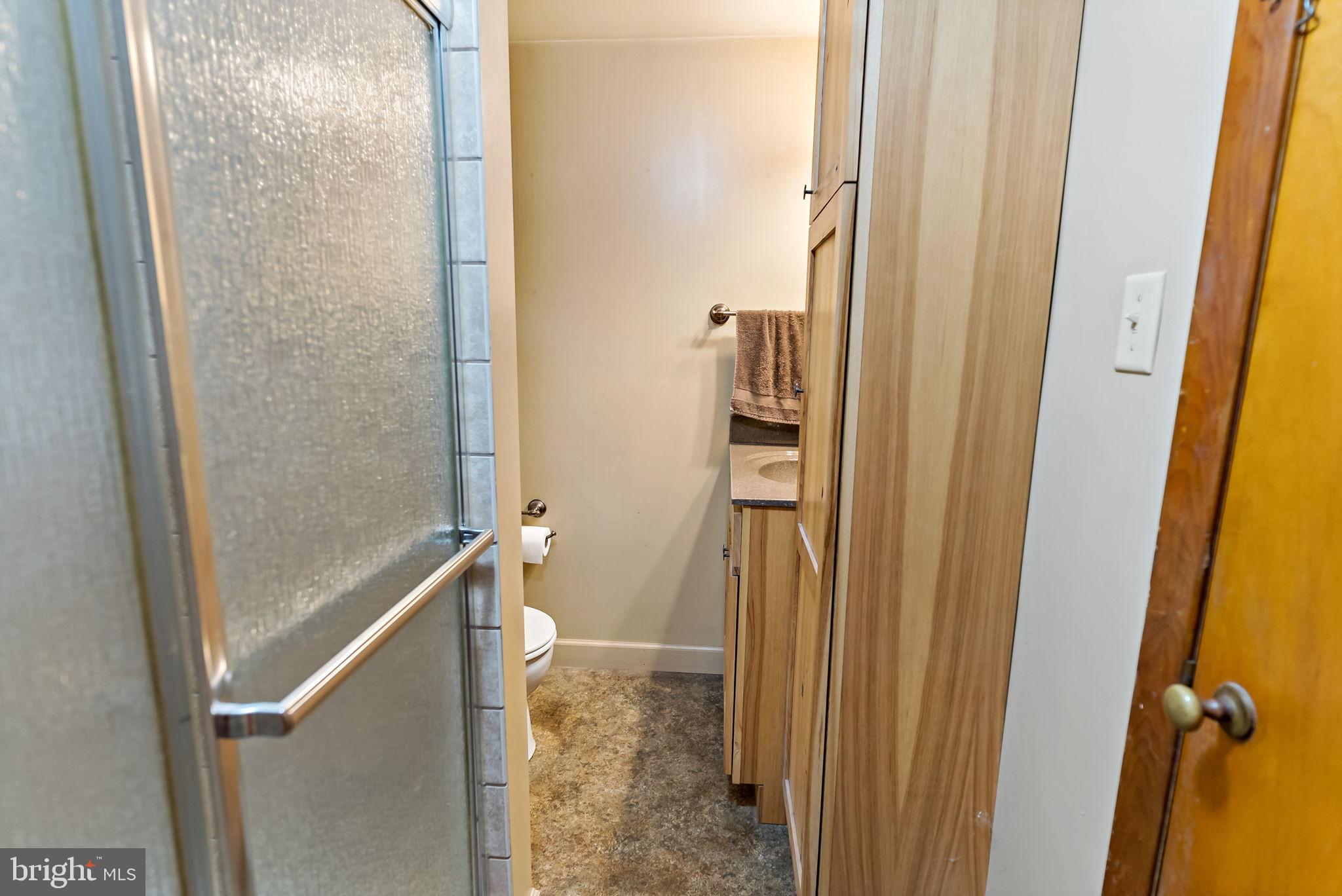 9157 Williamsport Pike Falling Waters, WV 25419 - Photo 24 of 51 a bathroom with a granite countertop shower and a sink