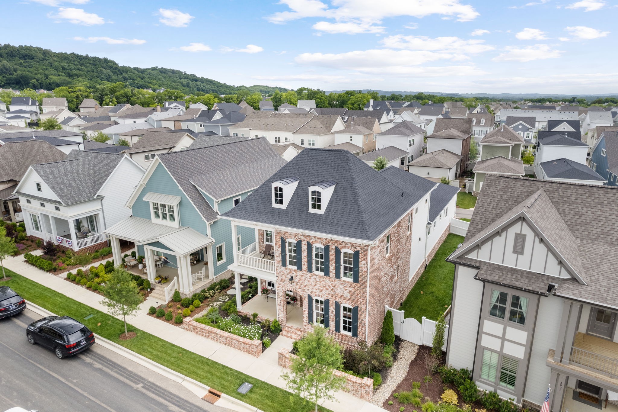 3085 Conar Street Franklin, TN 37064 - Photo 49 of 55 an aerial view of residential houses with outdoor space and ocean view