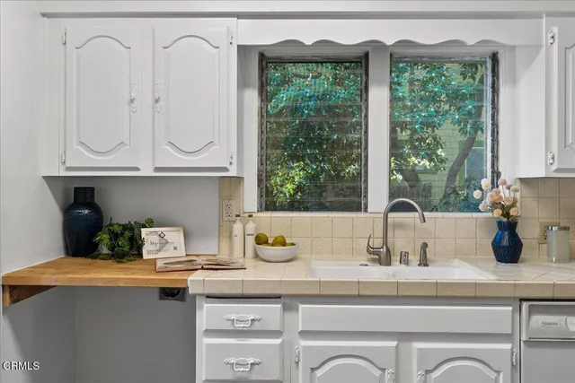 a view of kitchen and window