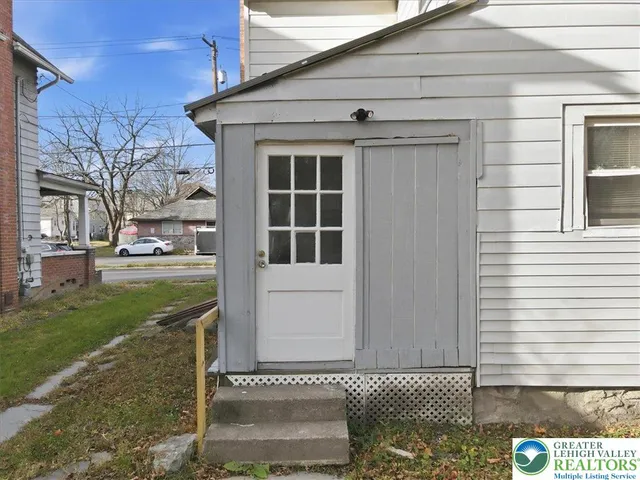 a front view of a house