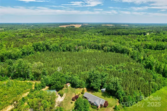 a view of a garden with an outdoor space