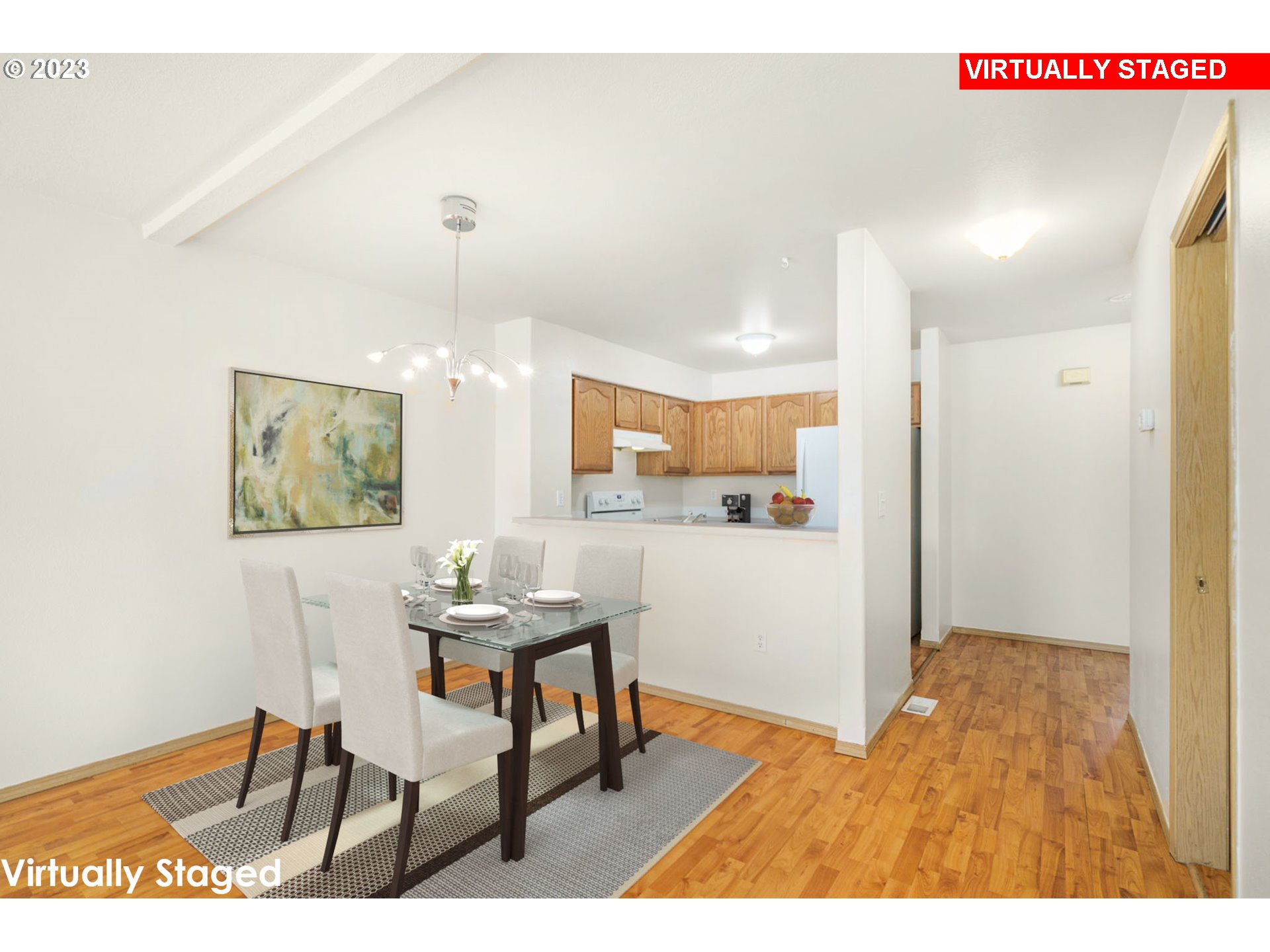 8342 Southeast Clinton Street Portland, OR 97266 - Photo 10 of 25 a view of a dining room with furniture and wooden floor