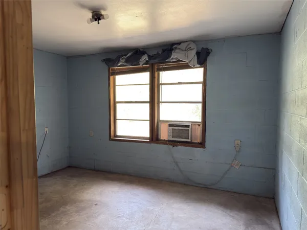 an empty room with a window