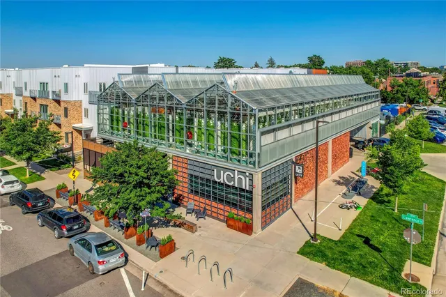 an aerial view of multiple house