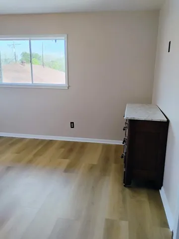 an empty room with a window