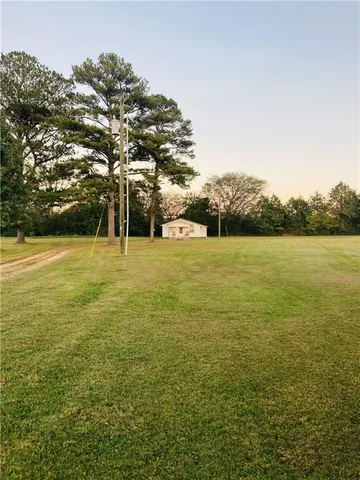 a view of yard with ocean view