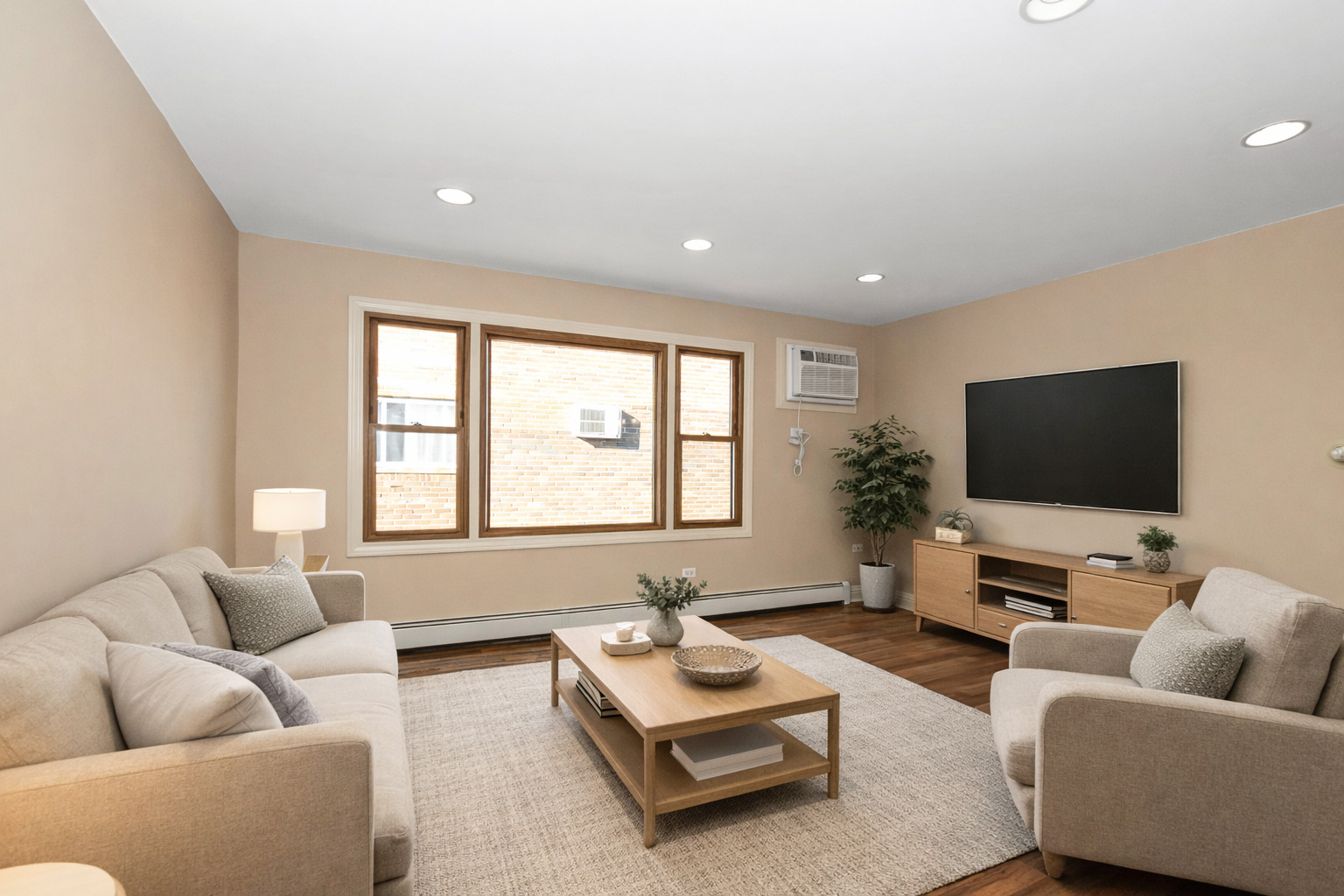 10625 Parkside Avenue, Unit 8 Chicago Ridge, IL 60415 - Photo 2 of 16 a living room with furniture and a flat screen tv