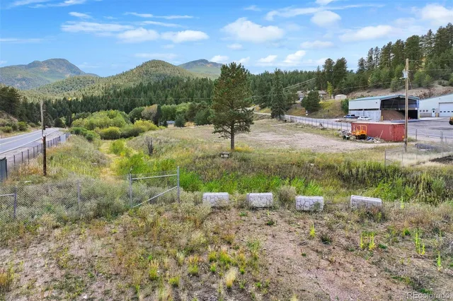 a view of a backyard with green space