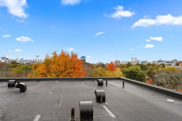 a view of city from balcony