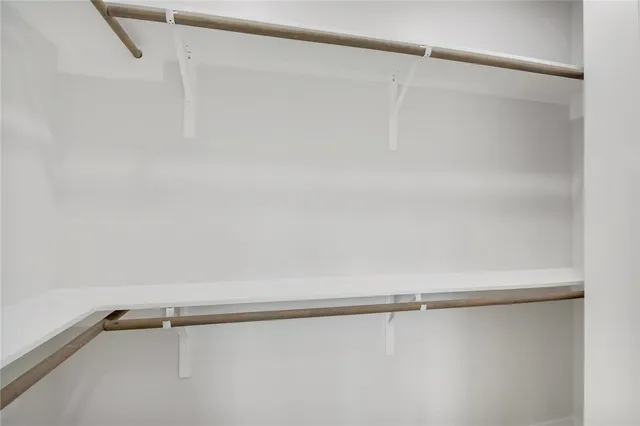 a close up view of racks on the wall