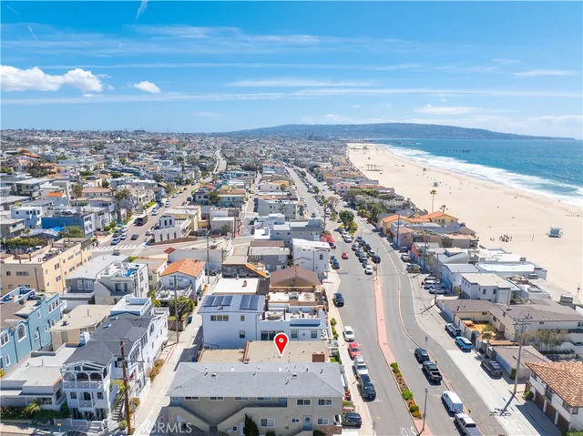 an aerial view of a city