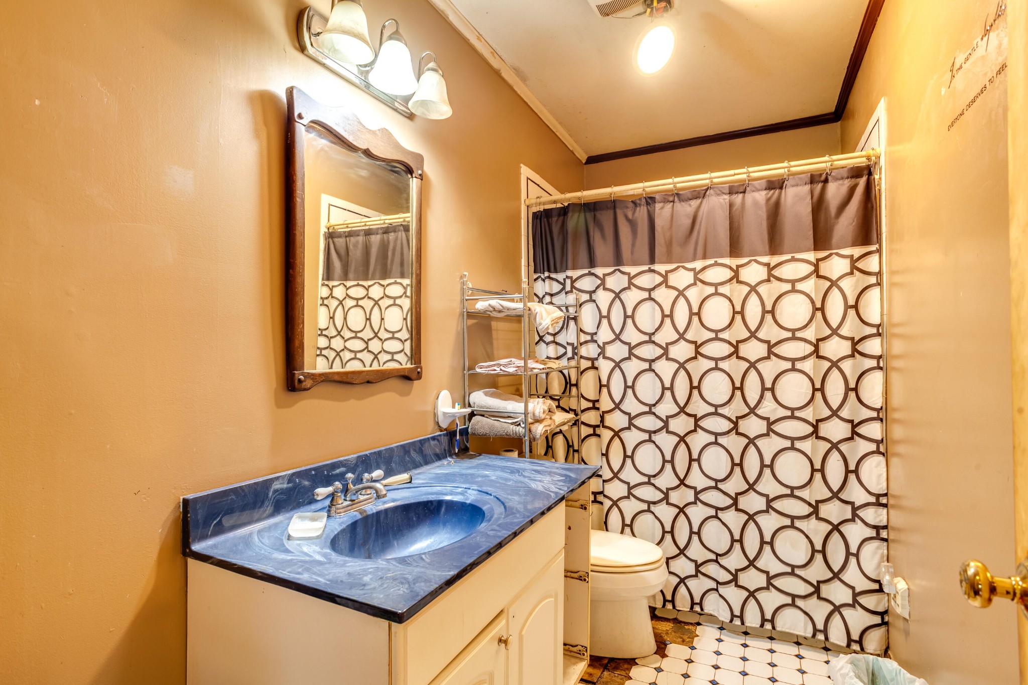 3045 Oakland Road Philadelphia, TN 37846 - Photo 23 of 37 a bathroom with a granite countertop sink and a toilet