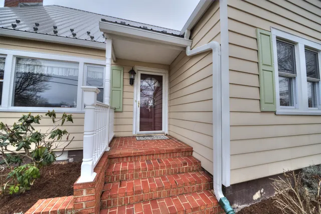 a view of a door of the house