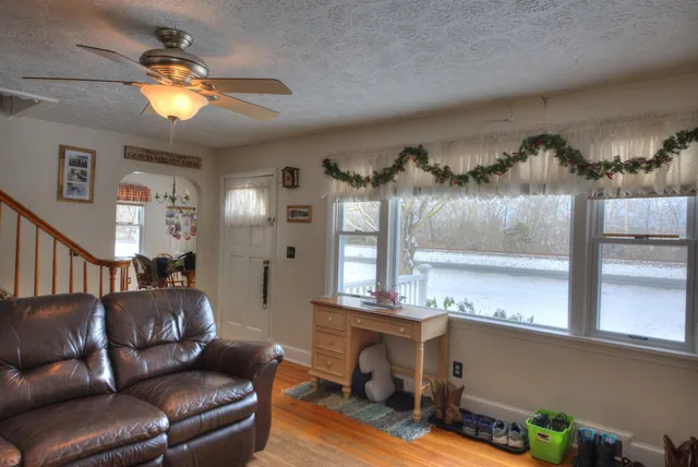 a bathroom with sink and mirror