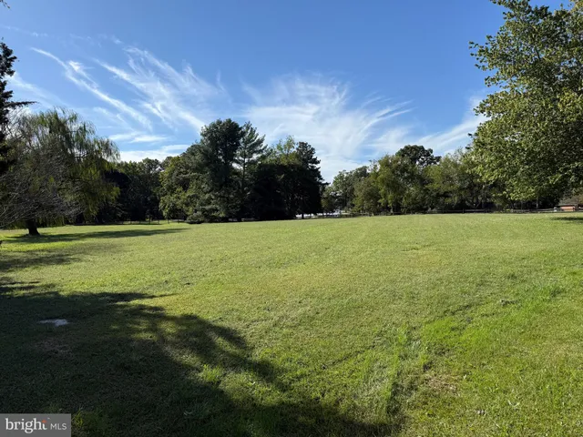 a view of a green field with clear sky