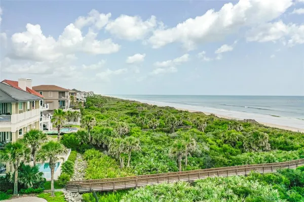 a view of a lake and a beach
