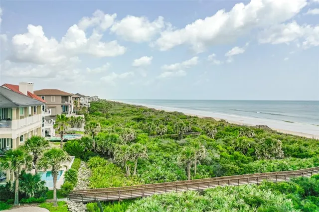 a view of a lake and a beach