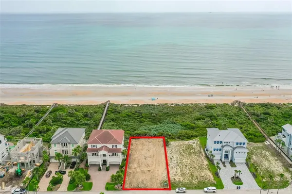 a view of an outdoor space with an ocean view