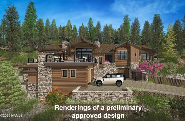 a house view with a garden space