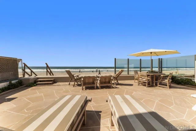 a view of a terrace with chairs