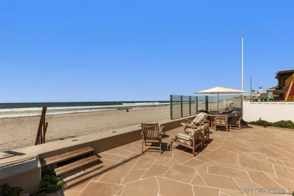a view of a terrace with chairs