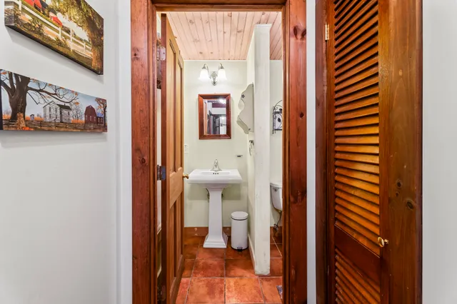 a view of a hallway with interior of the house