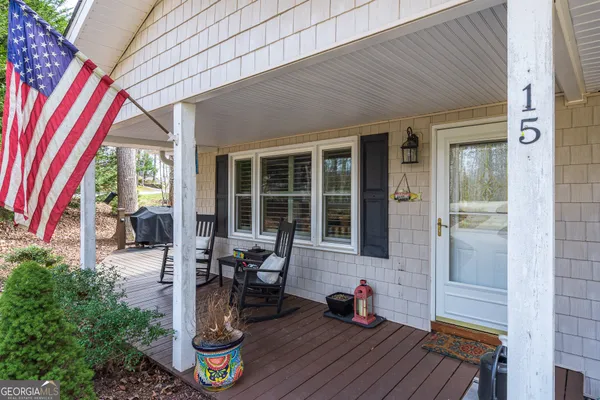 a house view with a seating space