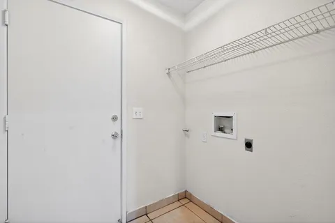 a view of a room with rack on the wall