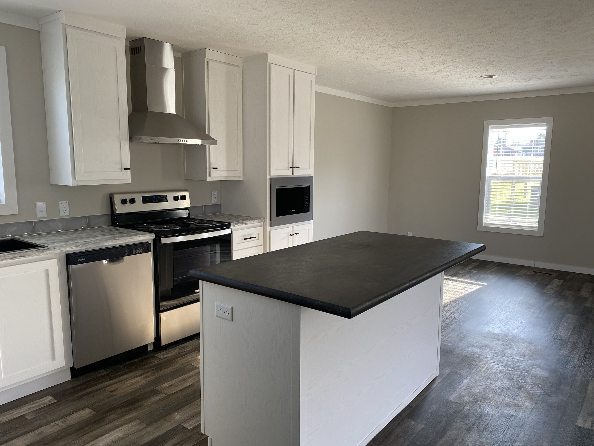 1668 Gamaliel Road Red Boiling Springs, TN 37150 - Photo 8 of 25 a kitchen with granite countertop a stove a sink and a microwave
