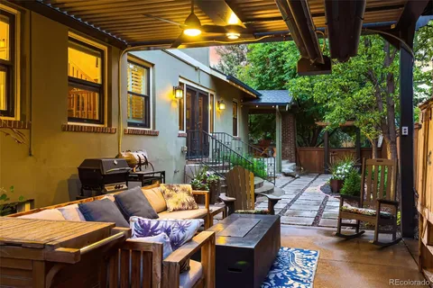 a outdoor space with patio furniture