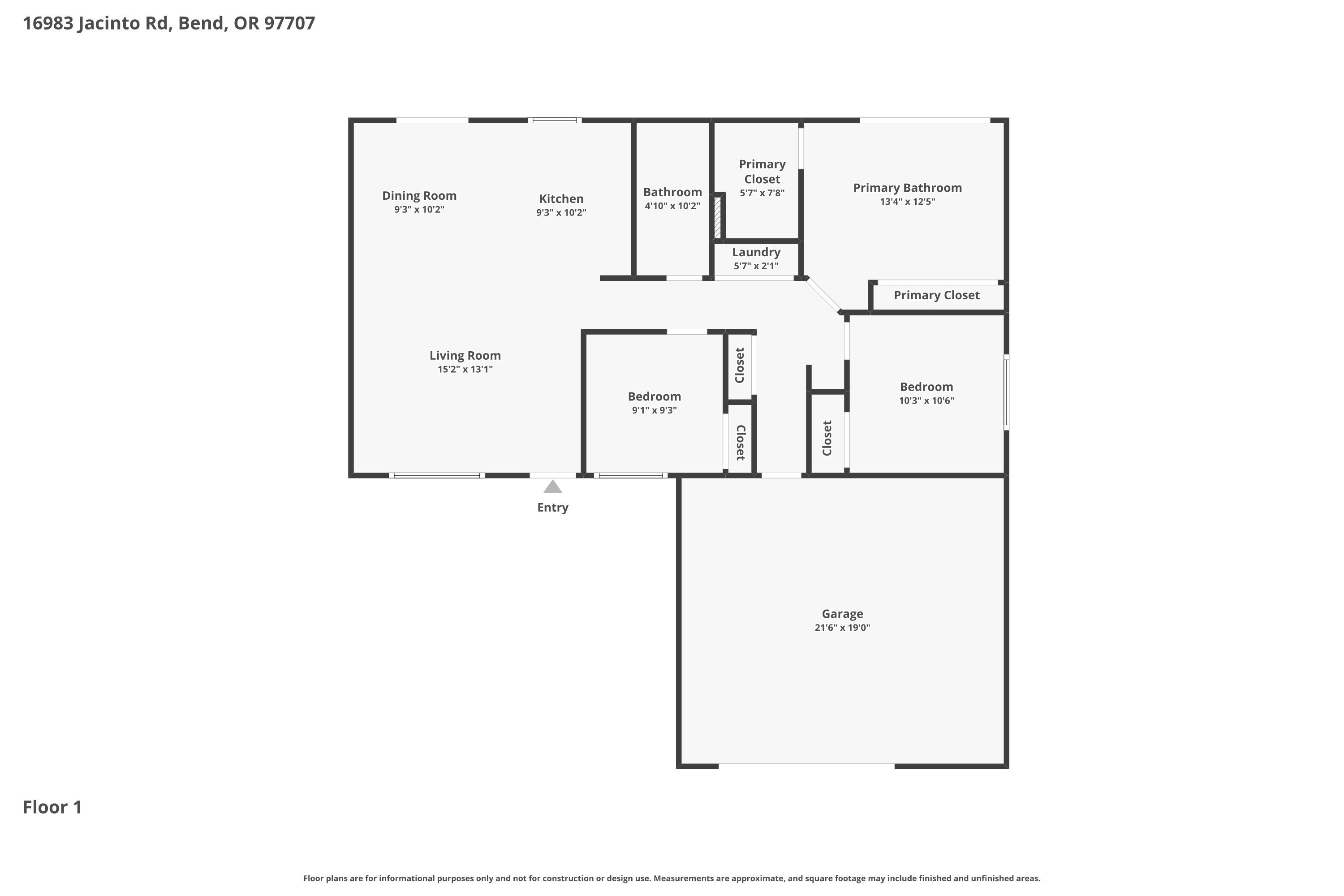 16983 Jacinto Road Bend, OR 97707 - Photo 29 of 29 a picture of a floor plan