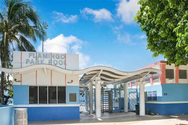a front view of a building with street view